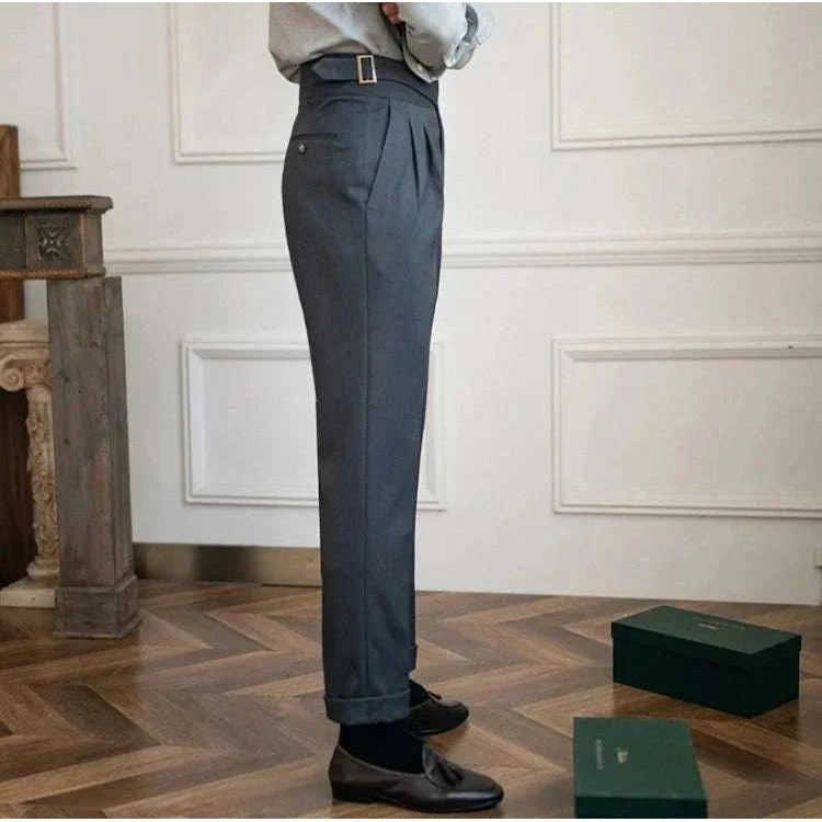 Parisian waist straight trousers