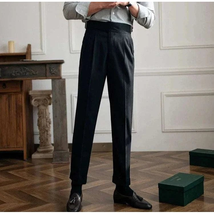 Parisian waist straight trousers