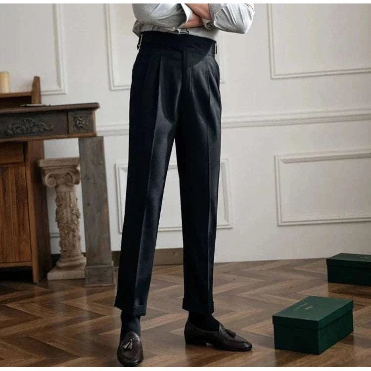 Parisian waist straight trousers