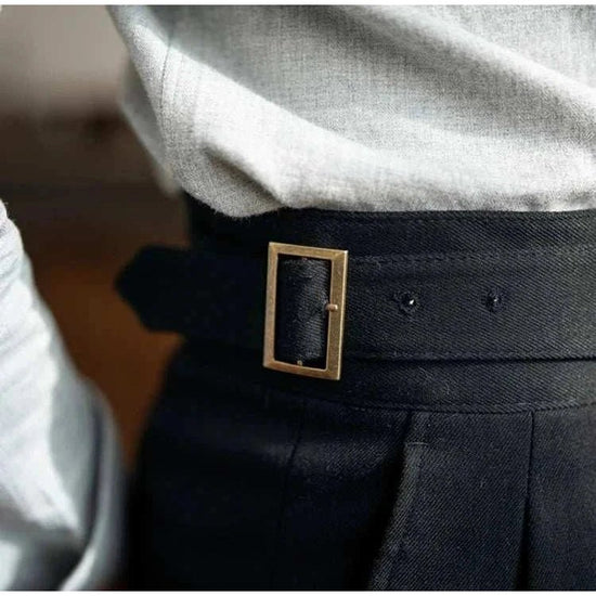 Parisian waist straight trousers