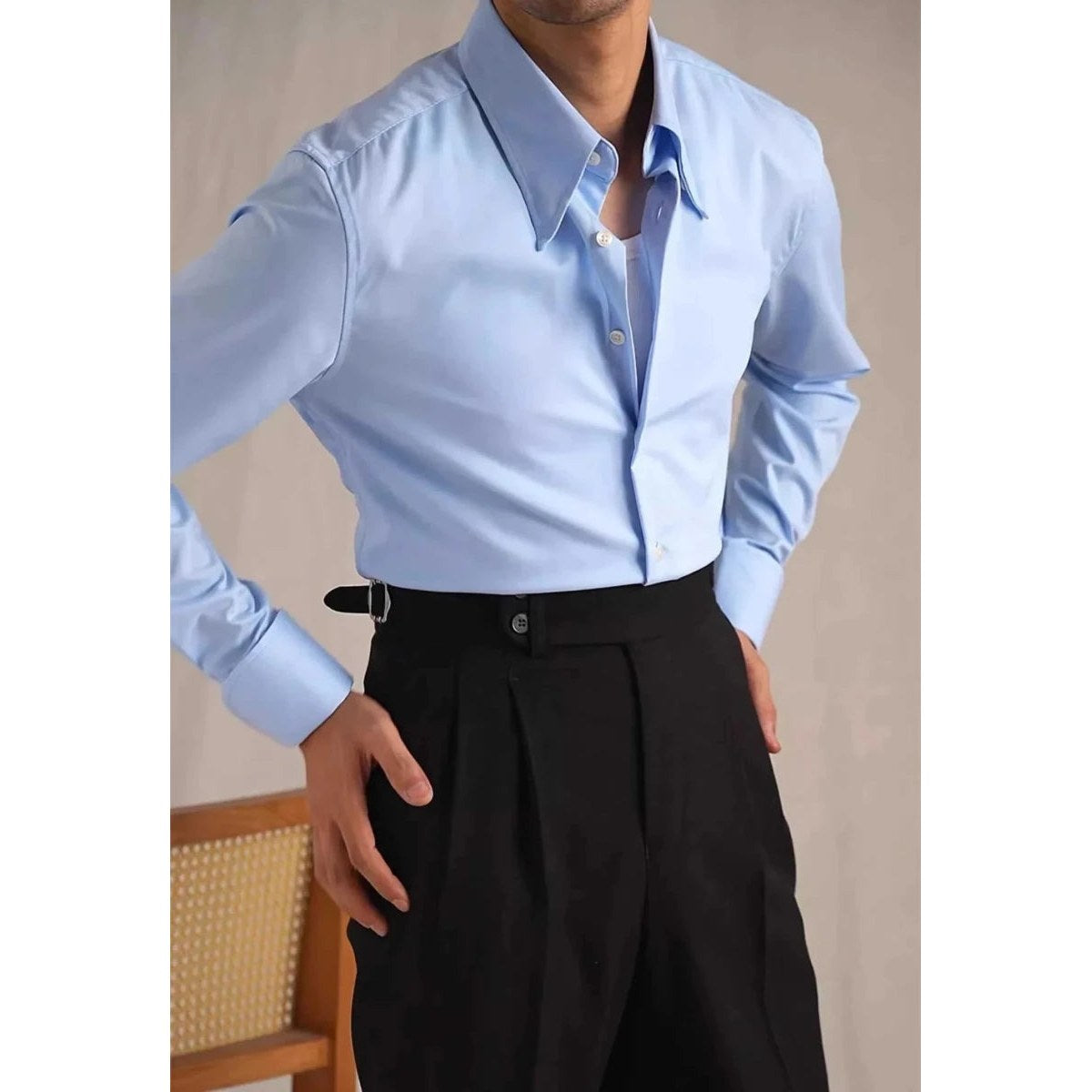 Party tuxedo long sleeve shirt