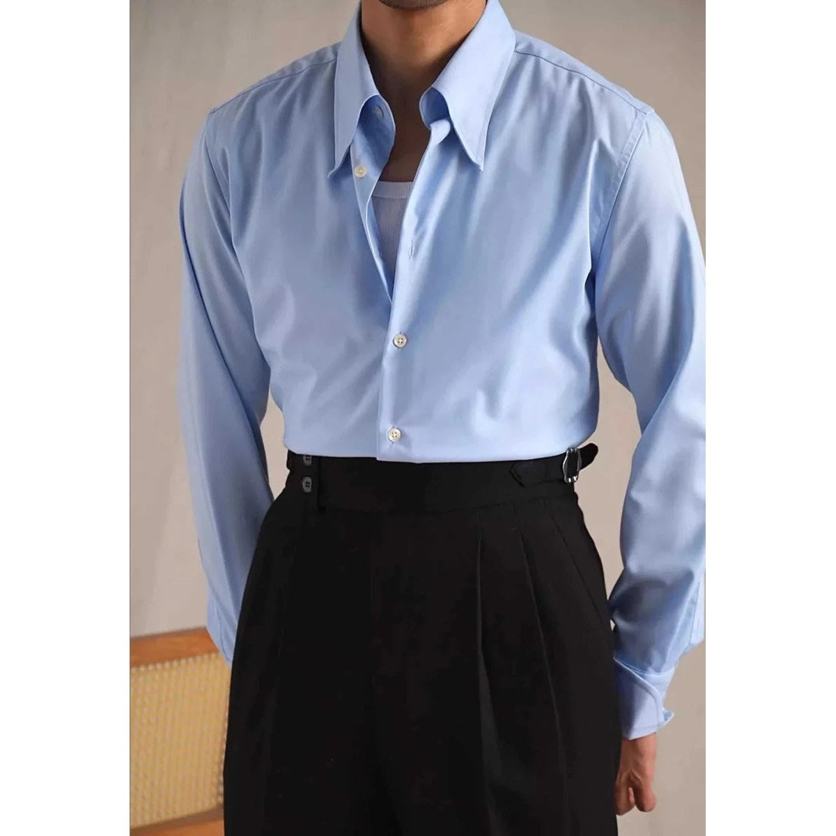 Party tuxedo long sleeve shirt