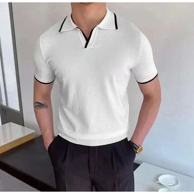 Polo collar relaxed fit t-shirt