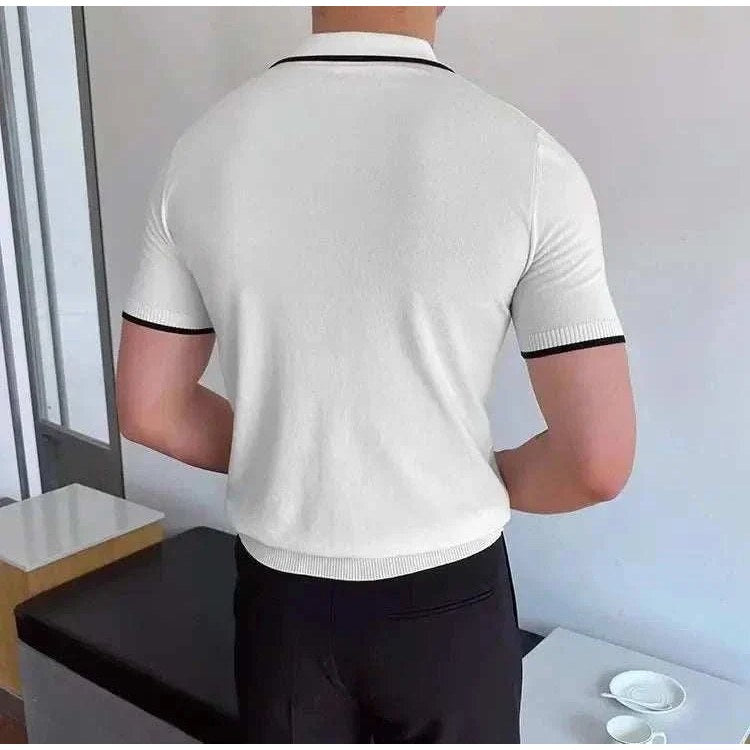 Polo collar relaxed fit t-shirt
