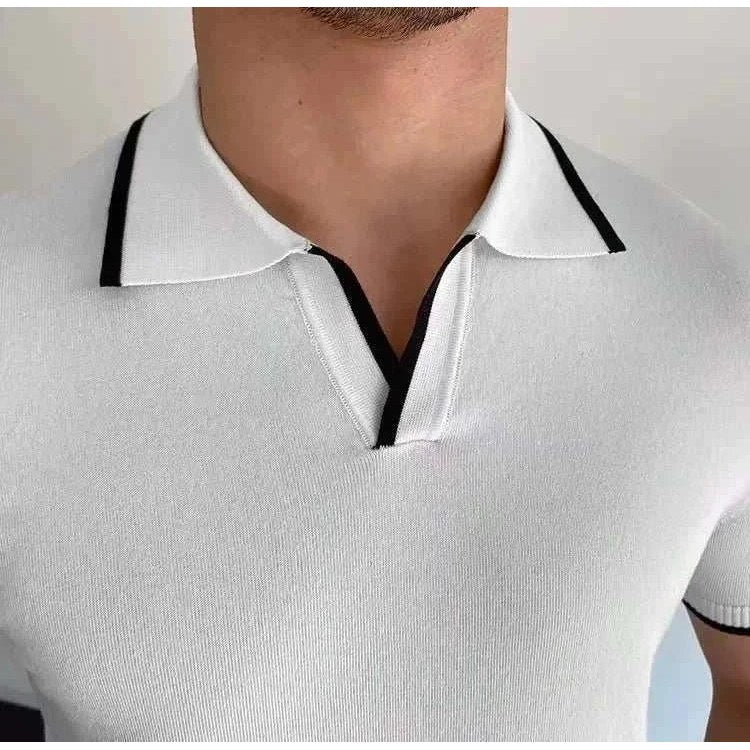 Polo collar relaxed fit t-shirt