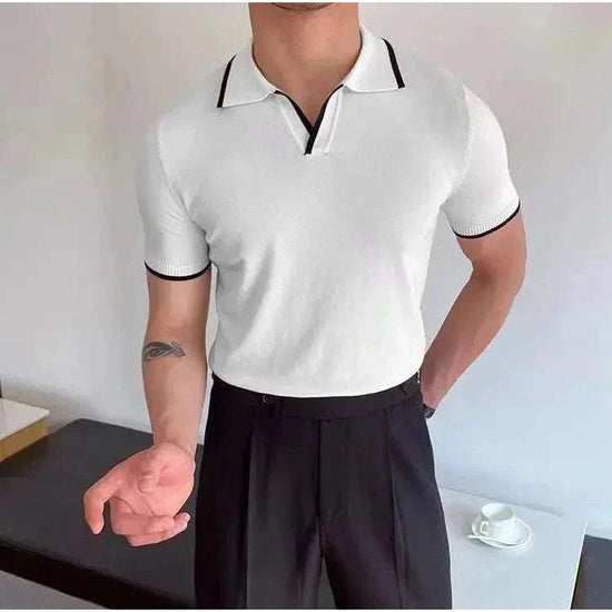 Polo collar relaxed fit t-shirt