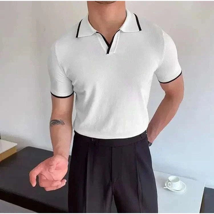 Polo collar relaxed fit t-shirt