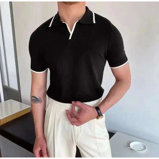 Polo collar relaxed fit t-shirt