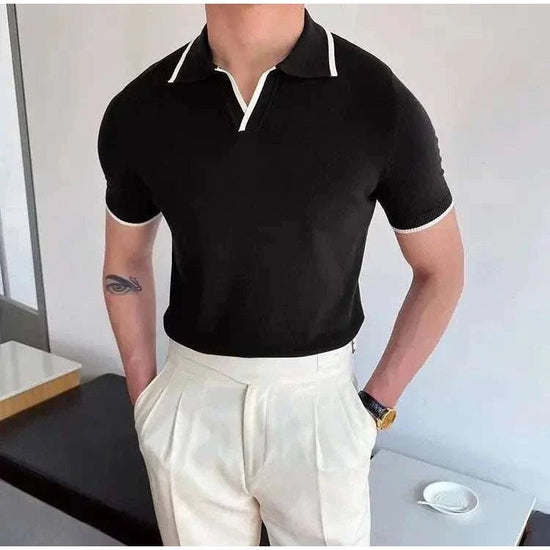 Polo collar relaxed fit t-shirt