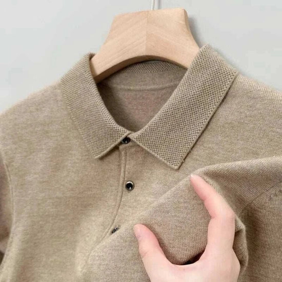 Polo sweater with buttons