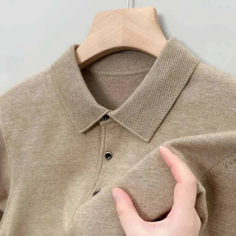 Polo sweater with buttons