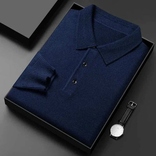 Polo sweater with buttons