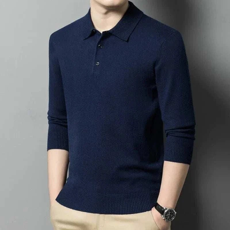 Polo sweater with buttons