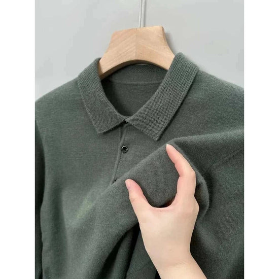 Polo sweater with buttons