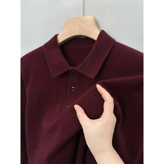 Polo sweater with buttons