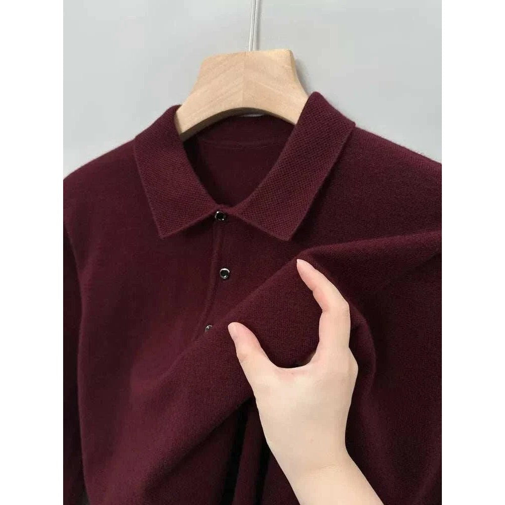 Polo sweater with buttons