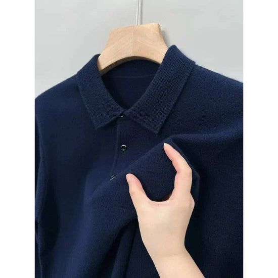Polo sweater with buttons