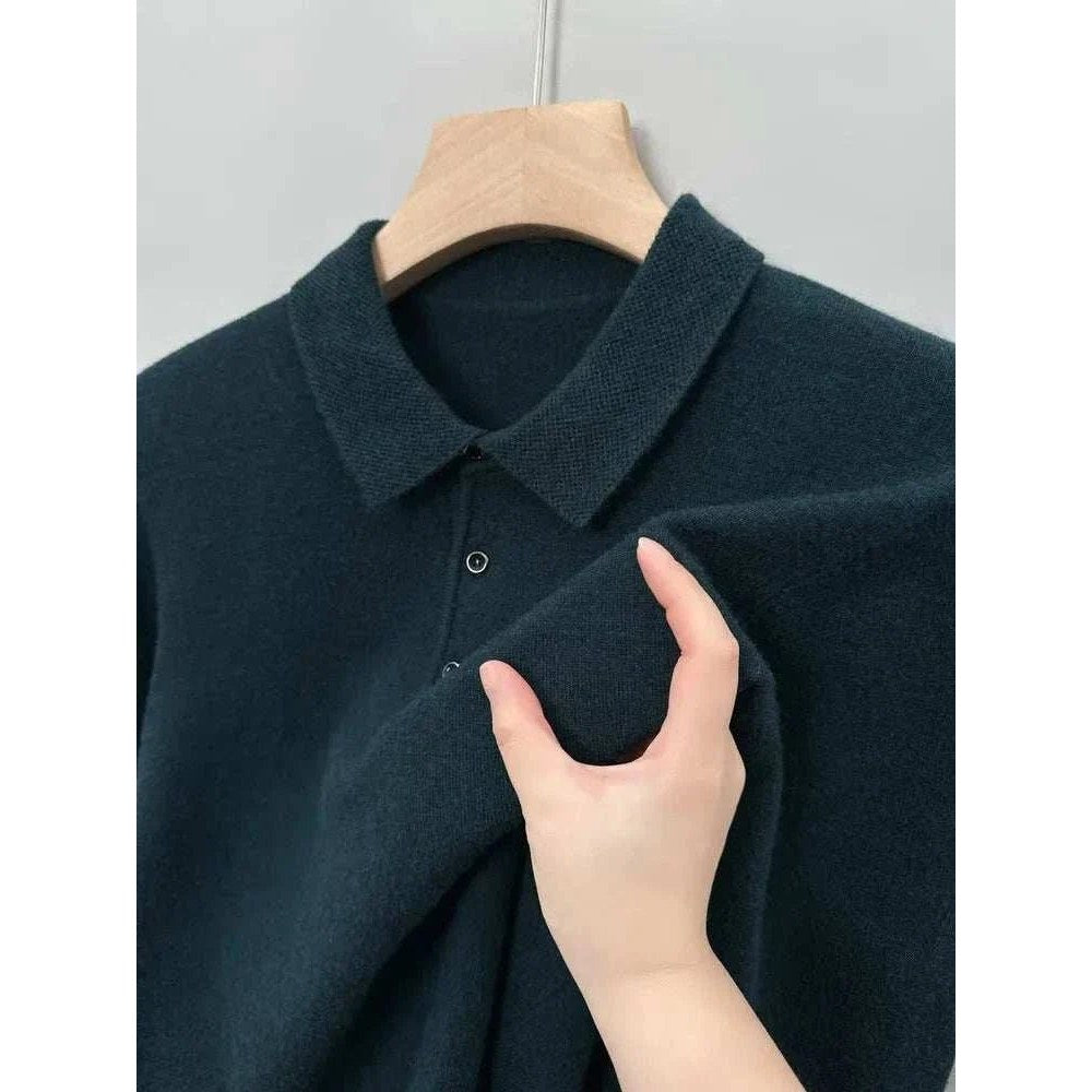 Polo sweater with buttons
