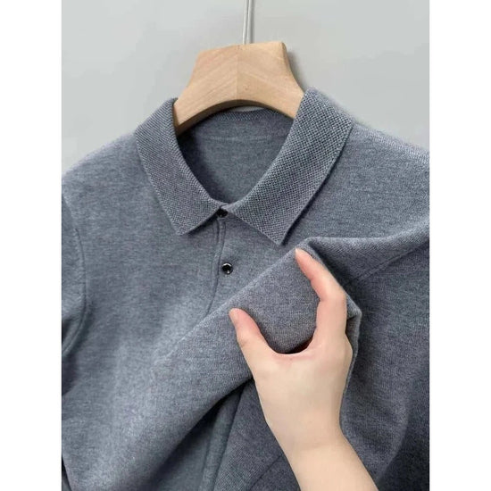 Polo sweater with buttons