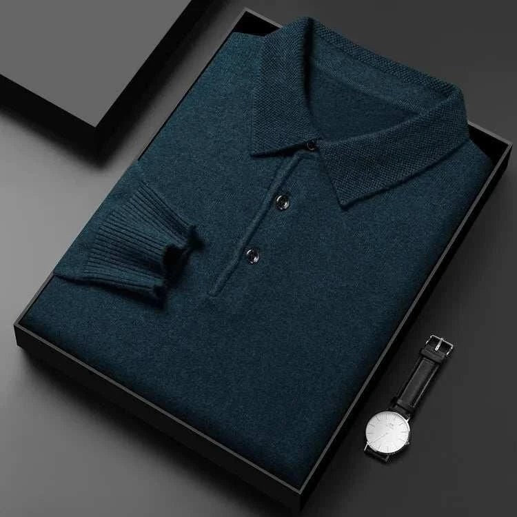 Polo sweater with buttons