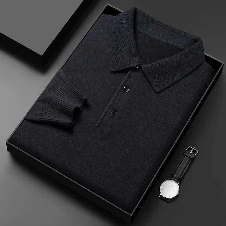 Polo sweater with buttons