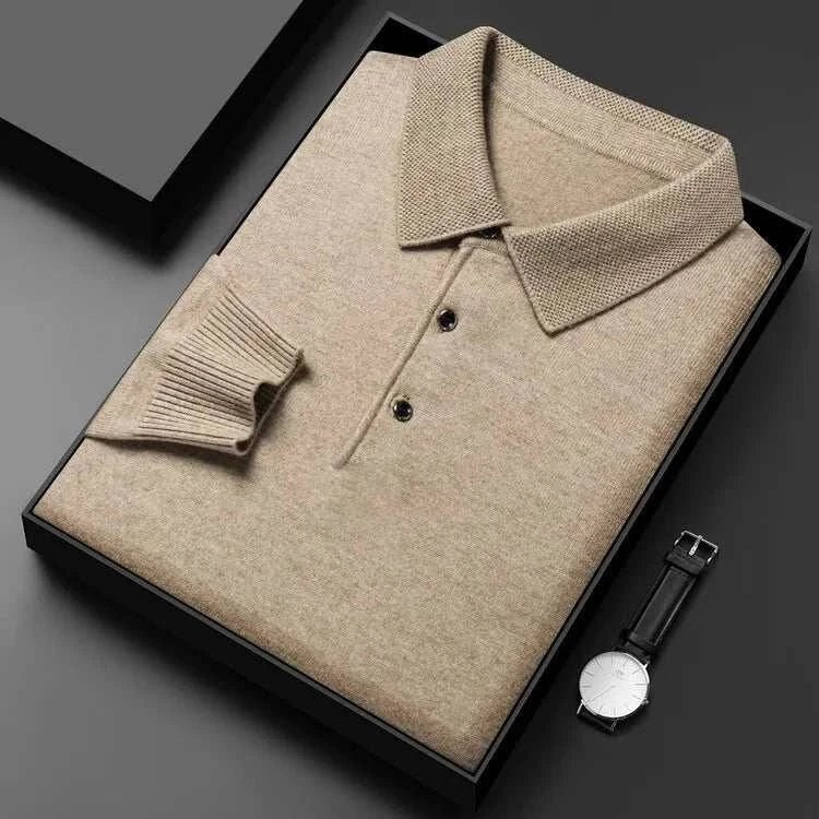 Polo sweater with buttons