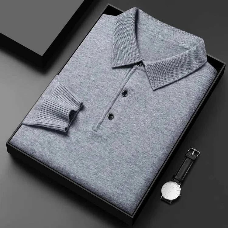 Polo sweater with buttons