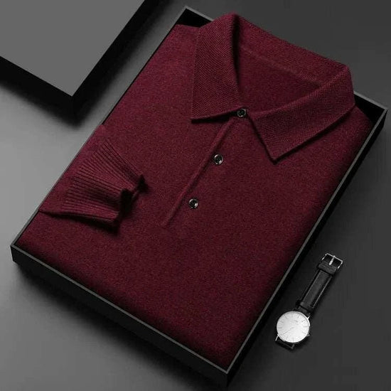 Polo sweater with buttons