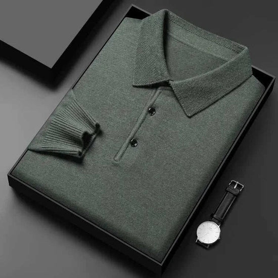 Polo sweater with buttons