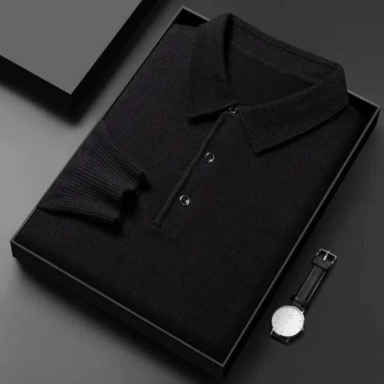 Polo sweater with buttons