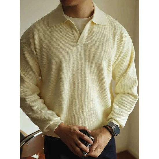 Polo turn-down collar sweater