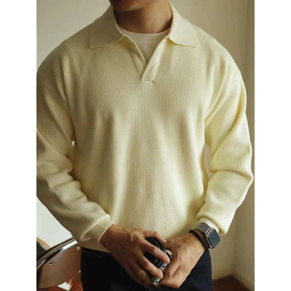 Polo turn-down collar sweater
