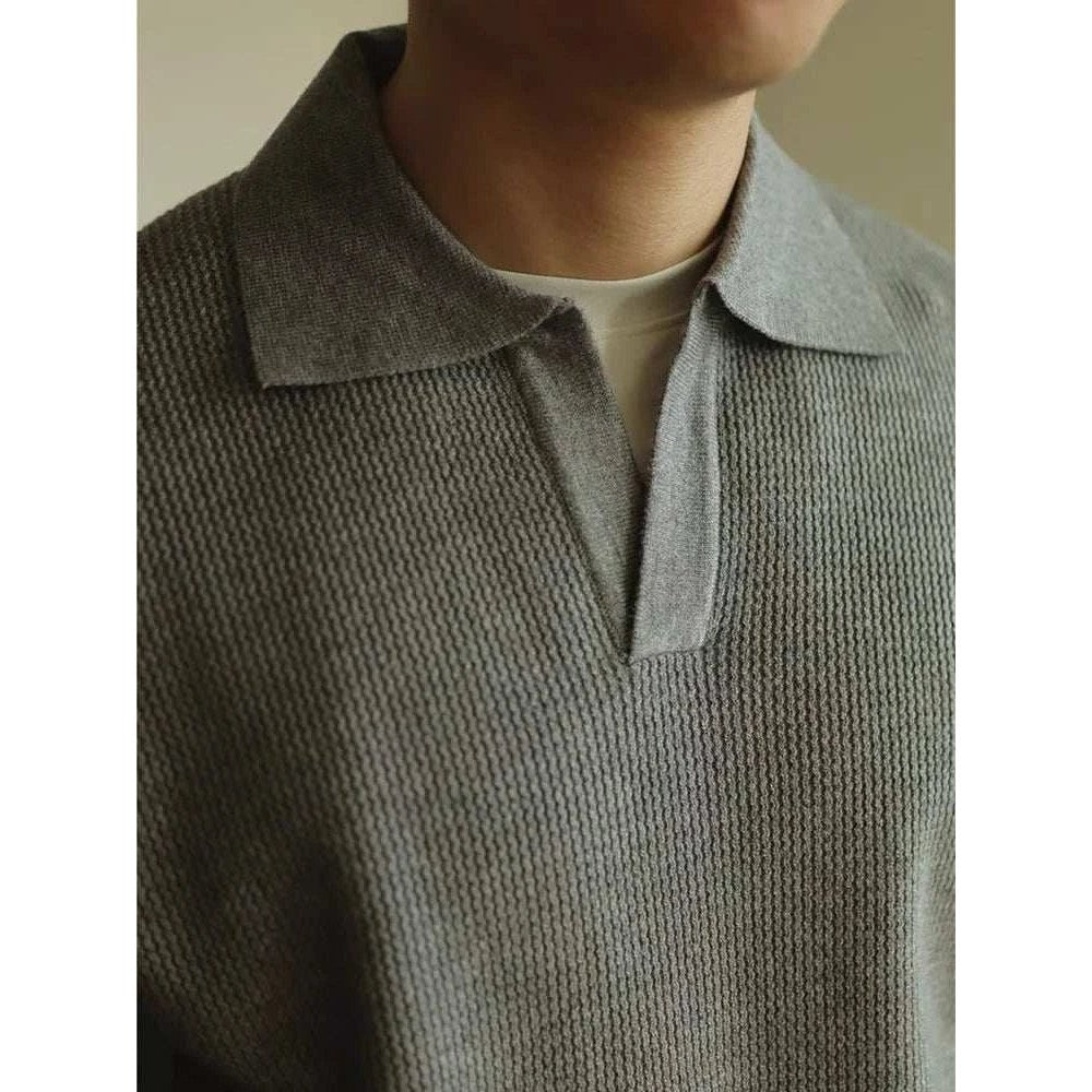 Polo turn-down collar sweater