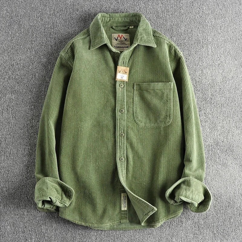 Pure Cotton Corduroy American Shirt