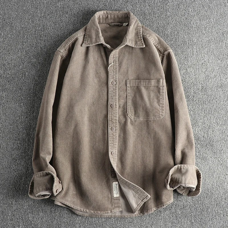 Pure Cotton Corduroy American Shirt