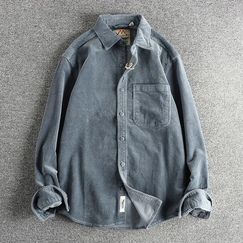 Pure Cotton Corduroy American Shirt