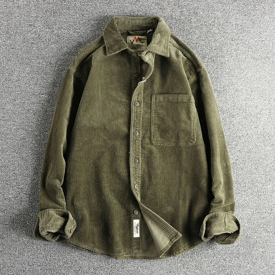 Pure Cotton Corduroy American Shirt