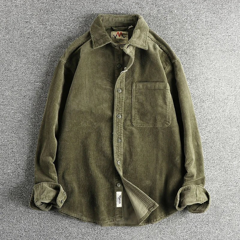 Pure Cotton Corduroy American Shirt