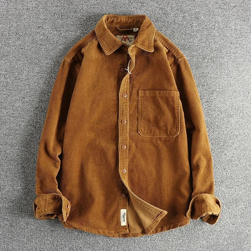 Pure Cotton Corduroy American Shirt
