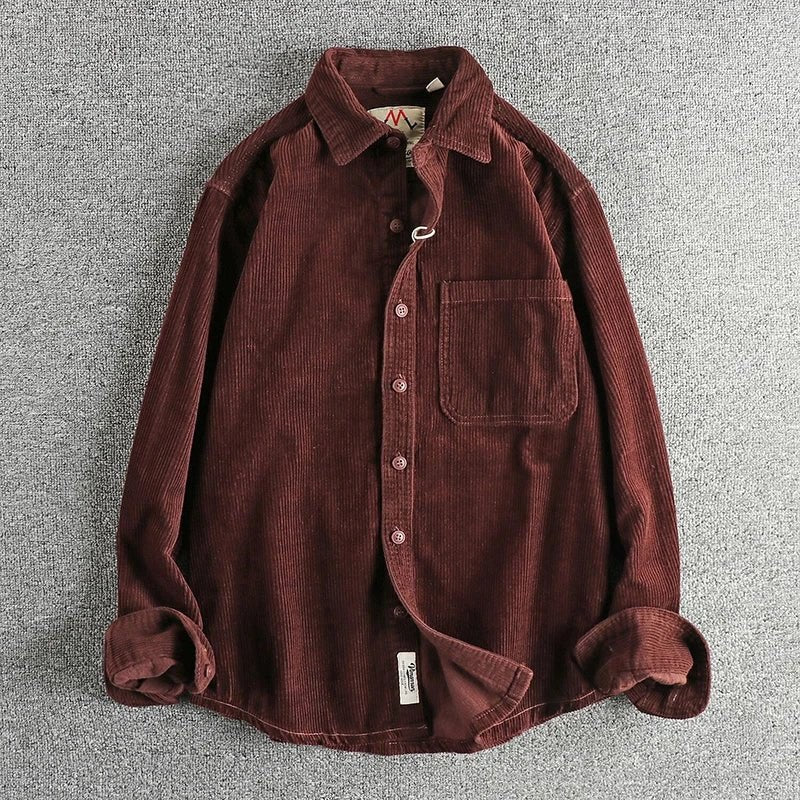 Pure Cotton Corduroy American Shirt
