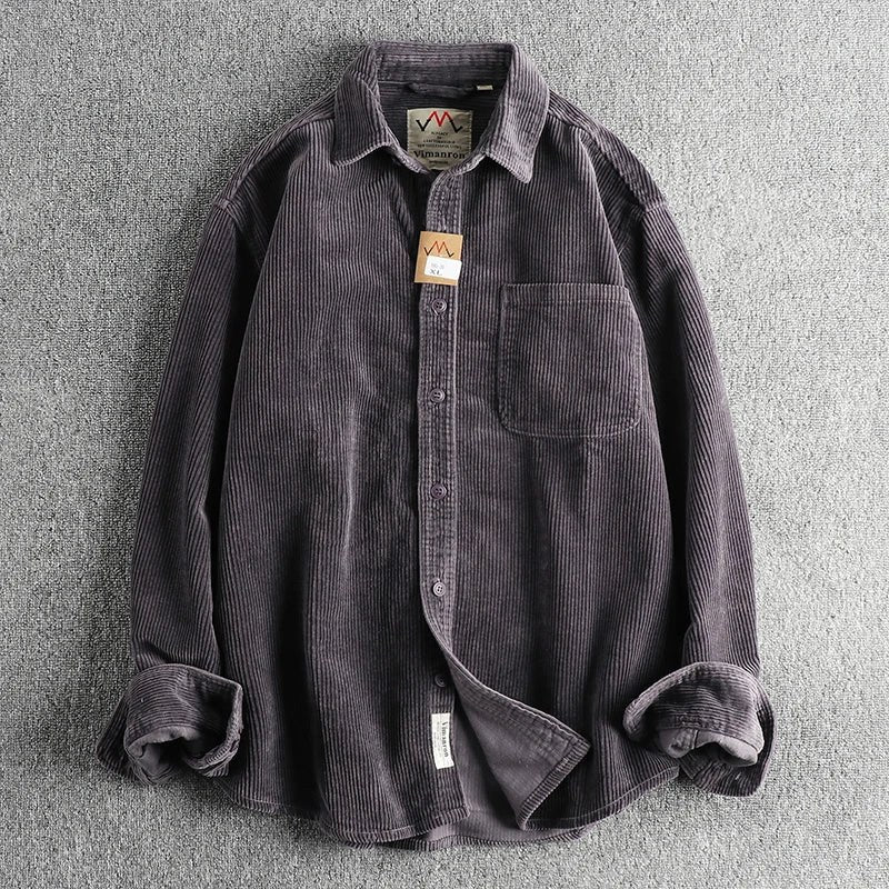 Pure Cotton Corduroy American Shirt