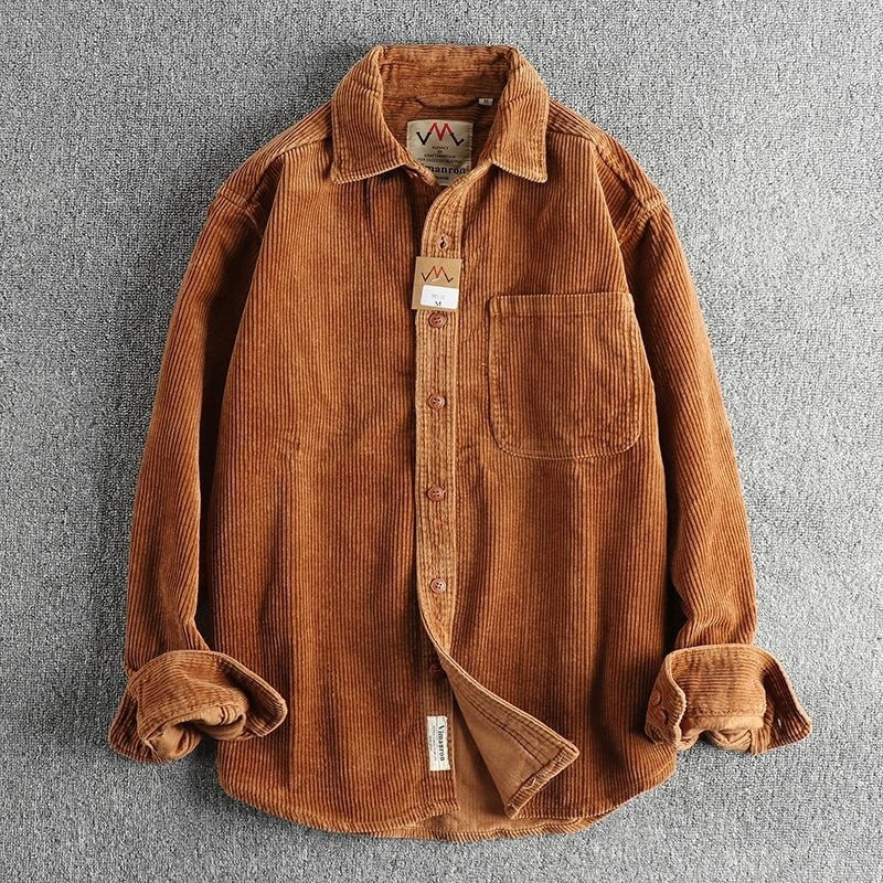 Pure Cotton Corduroy American Shirt