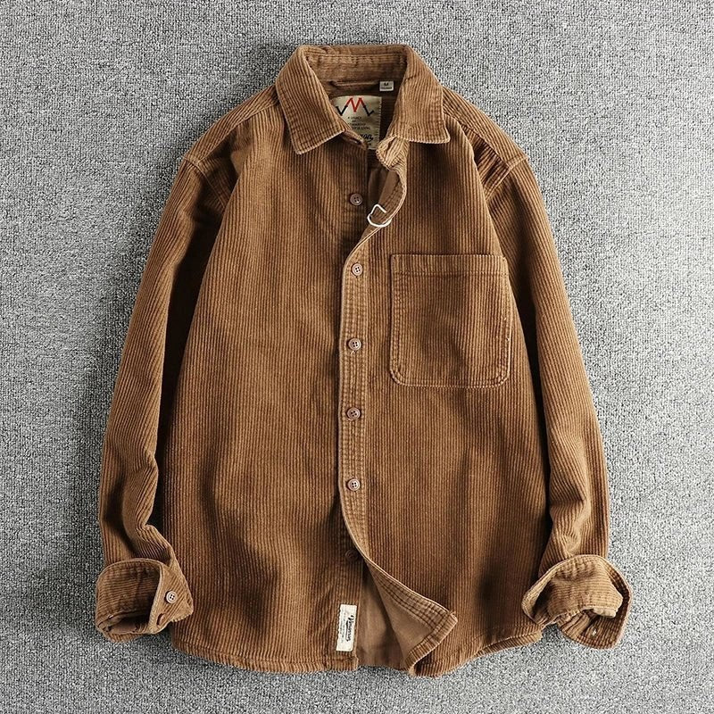 Pure Cotton Corduroy American Shirt