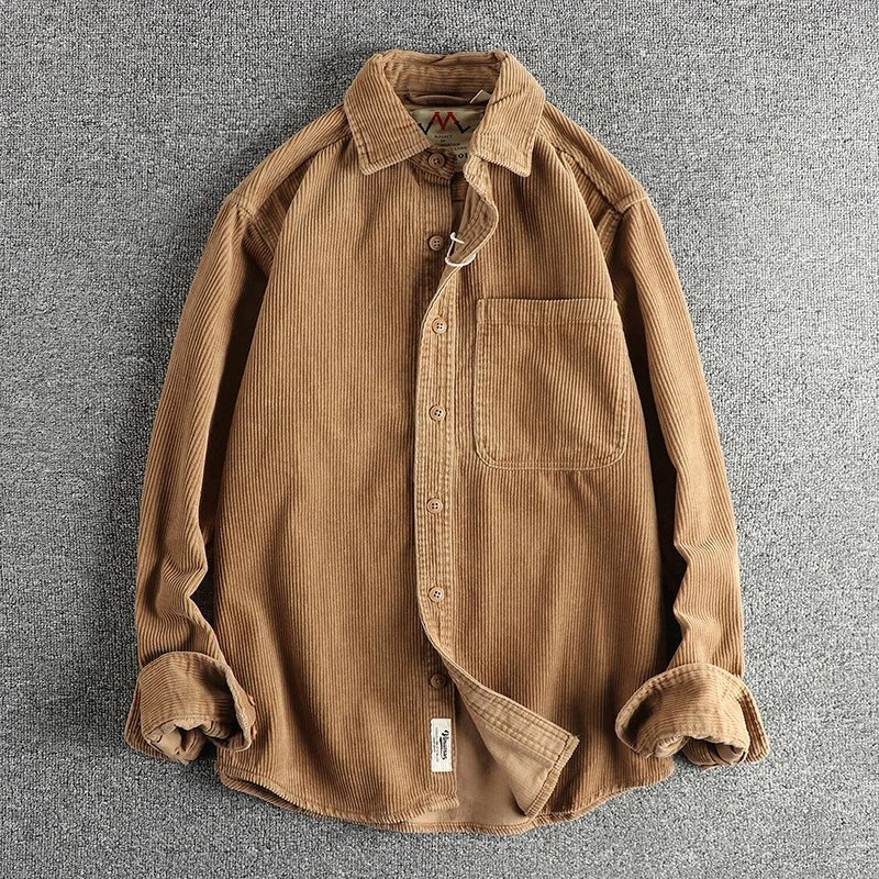 Pure Cotton Corduroy American Shirt