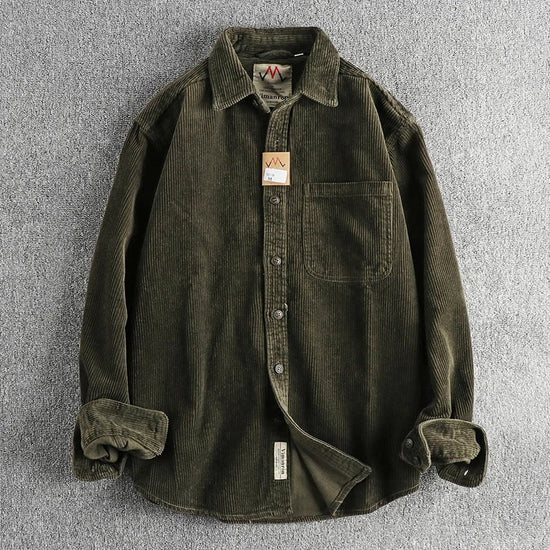 Pure Cotton Corduroy American Shirt