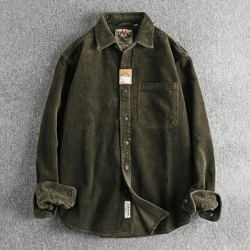 Pure Cotton Corduroy American Shirt