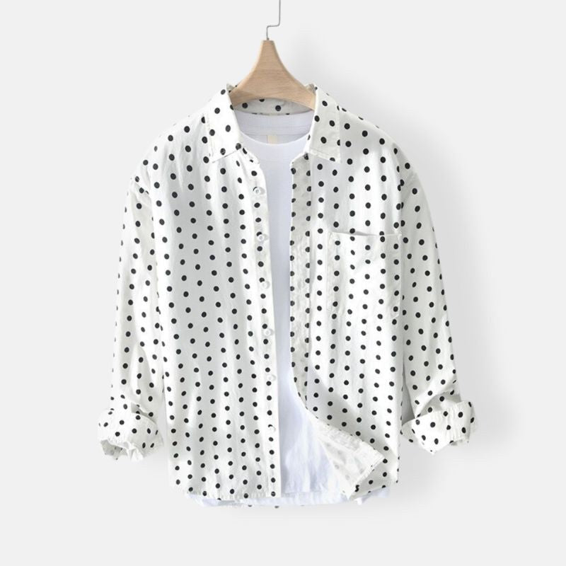 Pure Cotton Shirt Dot Print