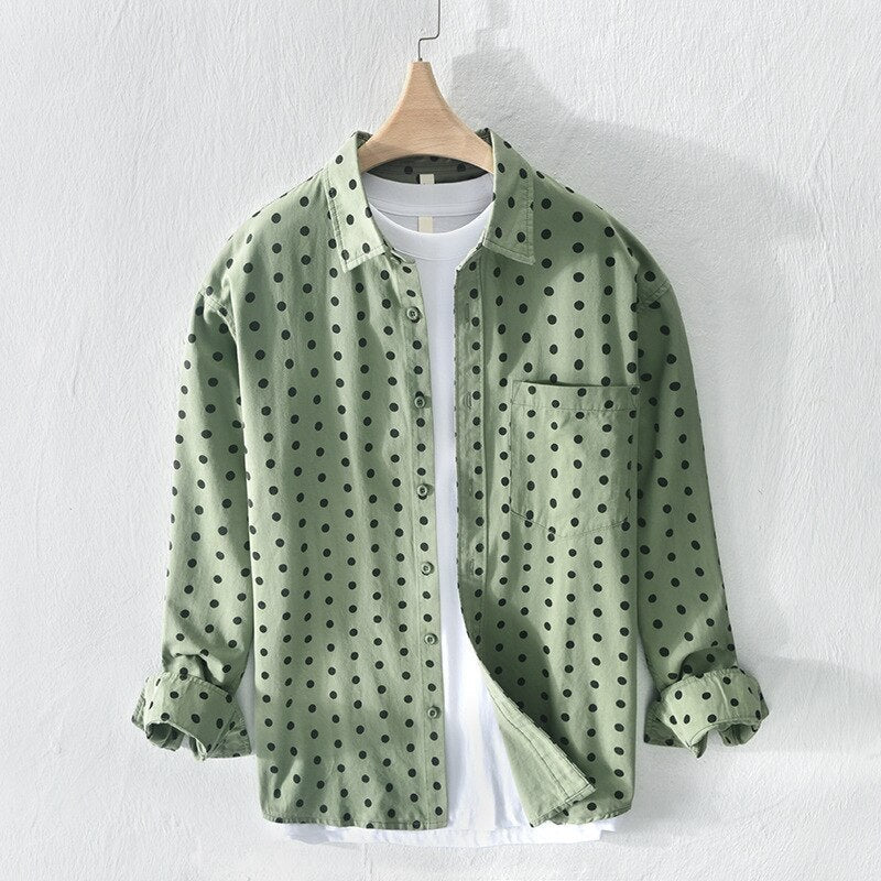 Pure Cotton Shirt Dot Print