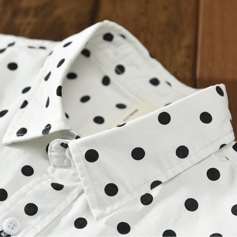 Pure Cotton Shirt Dot Print