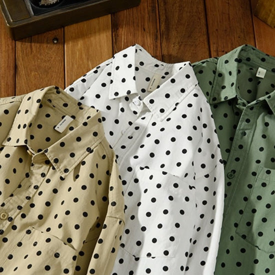 Pure Cotton Shirt Dot Print